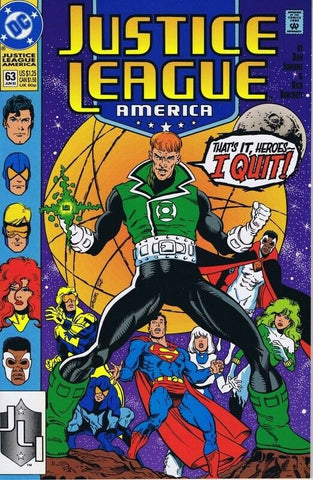 Justice League America #63 ORIGINAL Vintage 1992 DC Comics 