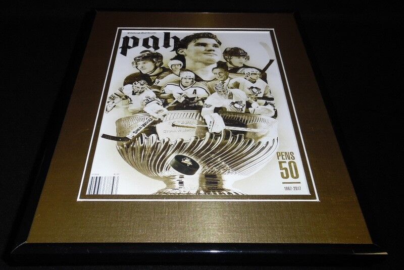 Pittsburgh Penguins 50th Anniversary Team 11x14 Framed 2017 Magazine Cover