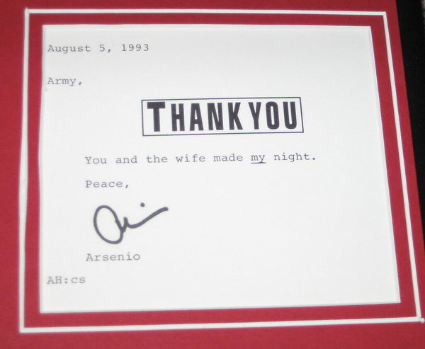 Arsenio Hall Signed Framed Note & Photo Display 12x18