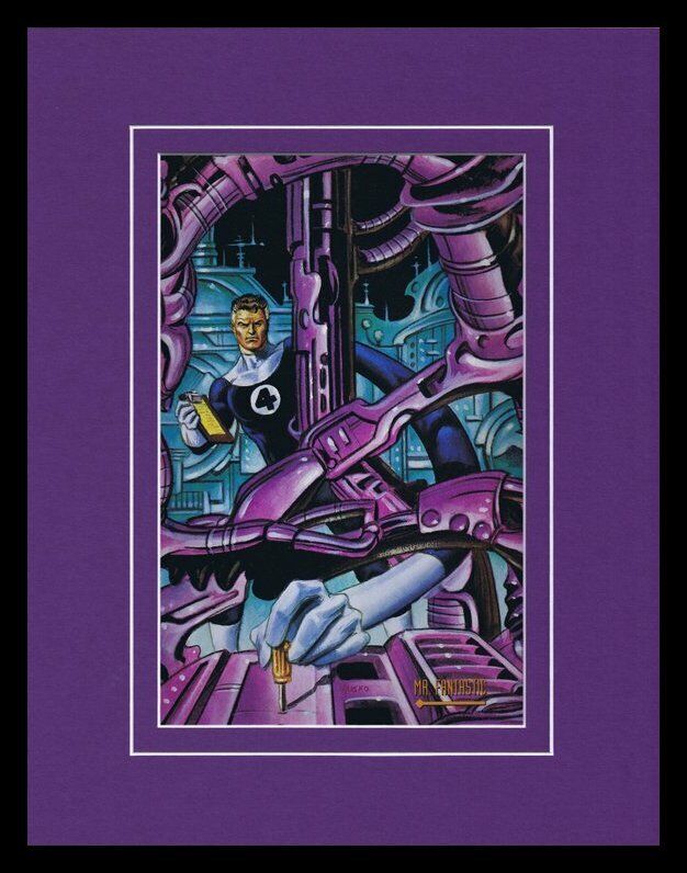 Mr Fantastic Reed Richards 1993 Framed 11x14 Marvel Masterpieces Poster Display 