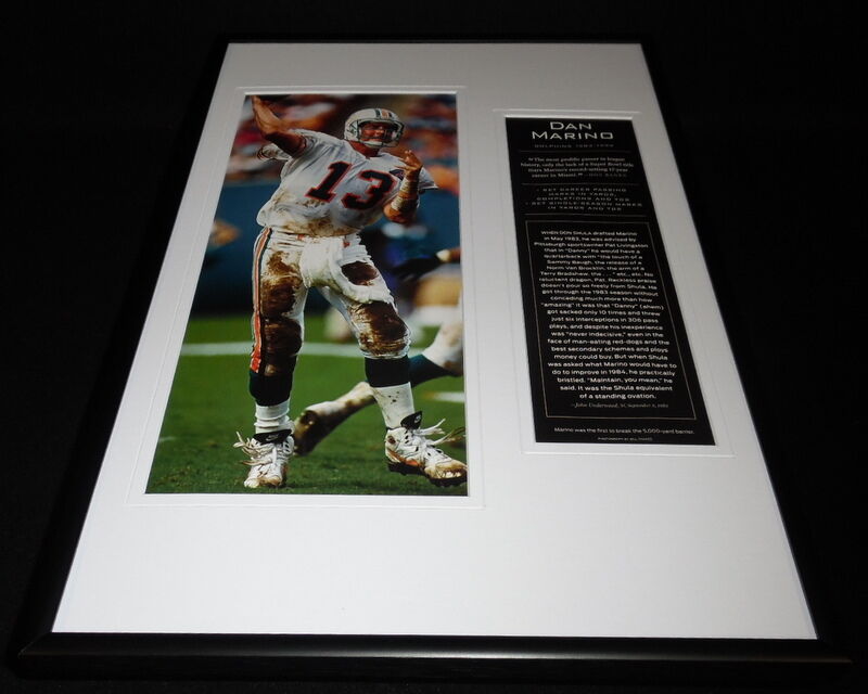 Dan Marino Framed 12x18 Photo Display Miami Dolphins