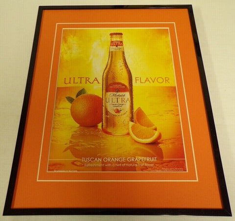 2008 Michelob Ultra Orange 11x14 Framed ORIGINAL Advertisement 