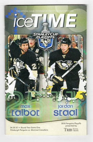 VINTAGE Apr 30 2010 Pittsburgh Penguins vs Montreal Playoff Program Max Talbot