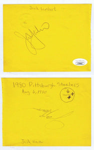 Jack Lambert + Jack Ham Dual Signed 1980 Album Page JSA COA Steelers