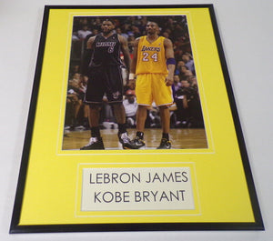 Lebron James Kobe Bryant Lakers Framed 11x14 Photo Display 