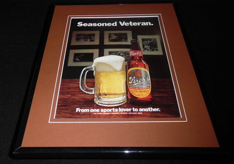 1977 Stroh's Beer Framed 11x14 ORIGINAL Vintage Advertisement