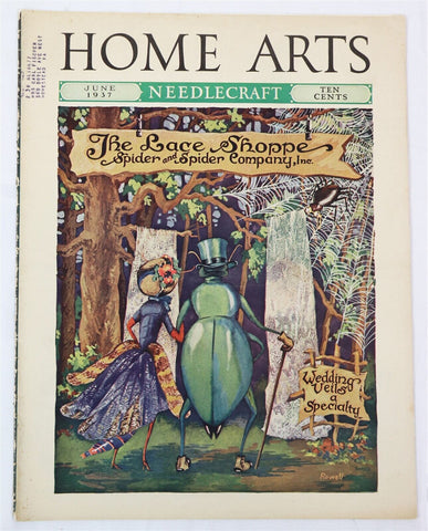 ORIGINAL Vintage June 1937 Home Arts Needlecraft Magazine 