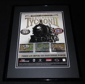 Railroad Tycoon 2000 Sega Dreamcast 11x14 Framed ORIGINAL Vintage Advertisement 