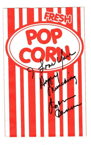 Dyan Cannon Signed 5x7 Popcorn Bag Revenge of the Pink Panther