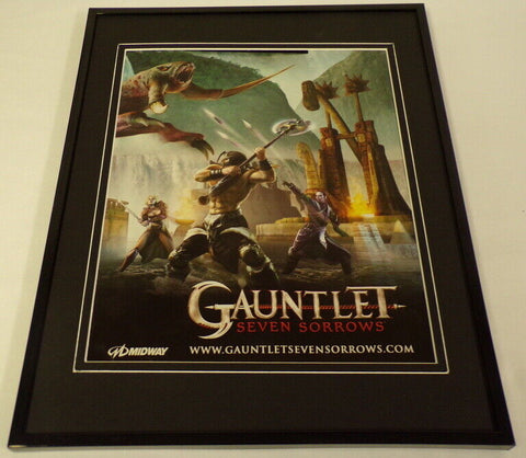 Gauntlet Seven Sorrows 2005 PS2 XBox Framed 11x14 ORIGINAL Advertisement 