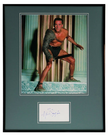 Kirk Douglas Signed Framed 16x20 Photo  Display JSA Spartacus