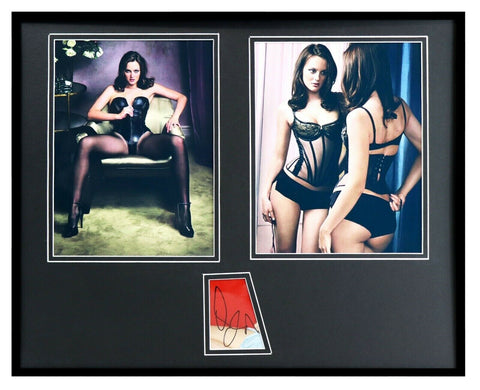 Leighton Meester Signed Framed 16x20 Lingerie Photo Set Gossip Girl