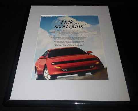 1990 Toyota Celica Framed 11x14 ORIGINAL Vintage Advertisement