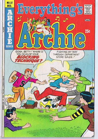 Everything's Archie #37 ORIGINAL Vintage 1978 Betty Football