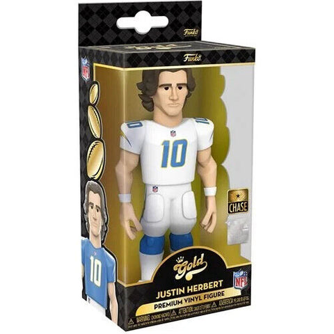 NEW SEALED 2022 Funko Gold NFL Chargers Justin Herbert 5" Action Figure CHASE