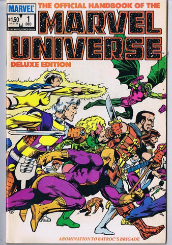 Official Handbook of Marvel Universe #1 ORIGINAL Vintage 1985 Comic Book 