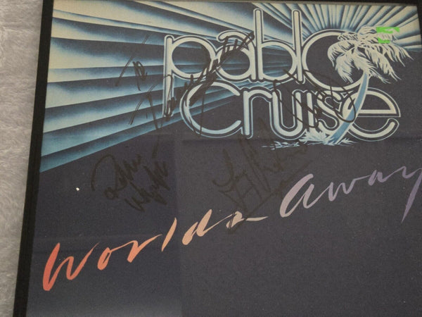 Pablo Cruise Signed Framed World Away Record Album In Person