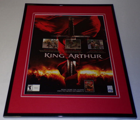 King Arthur 2004 PS2 Framed 11x14 ORIGINAL Advertisement