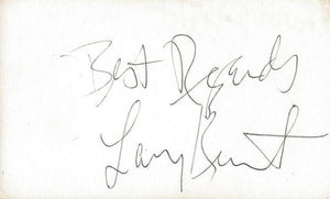 Larry Kent Signed 3x5 Index Card