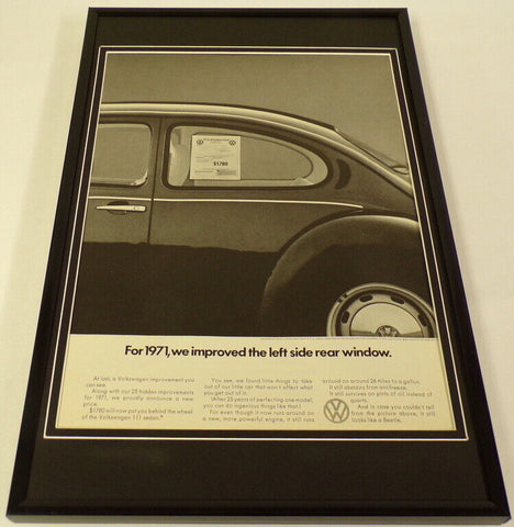 1971 Volkswagen VW 111 Sedan Framed 11x17 ORIGINAL Vintage Advertisin​g Poster 