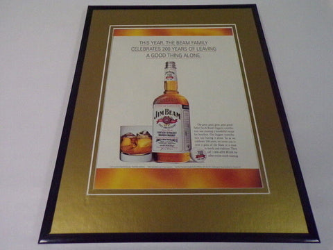 1995 Jim Beam Whiskey 11x14 Framed ORIGINAL Vintage Advertisement 