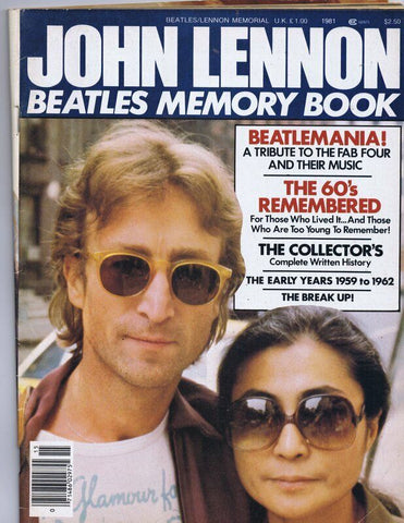 ORIGINAL Vintage 1981 John Lennon Beatles Memory Book Magazine