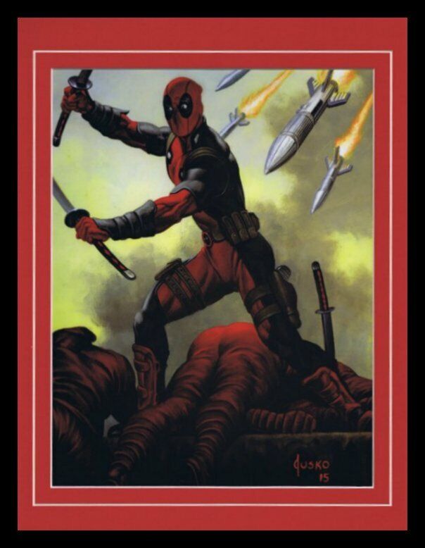 Deadpool X Men Framed 11x14 Marvel Masterpieces Poster Display 