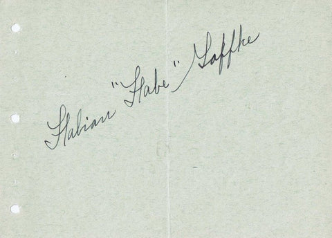 Fabian Gaffke Signed Vintage Album Page JSA Indians