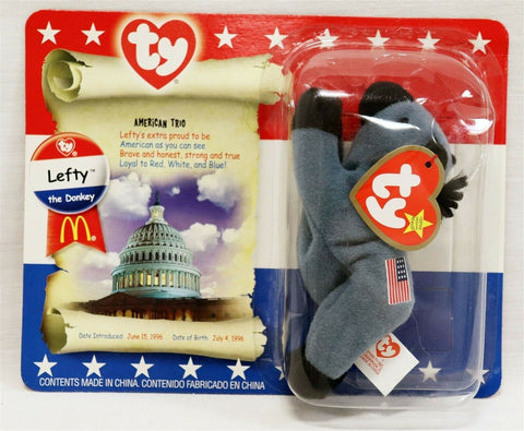 VINTAGE 2000 McDonald's Beanie Babies American Trio Set Righty Lefty Libearty