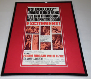 From Russia With Love James Bond Framed 11x14 Repro Poster Display Sean Connery