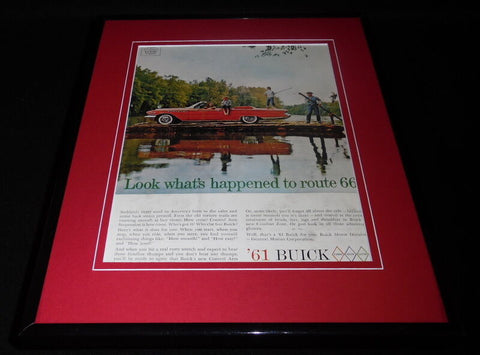 1961 Buick / Route 66 Framed 11x14 ORIGINAL Vintage Advertisement