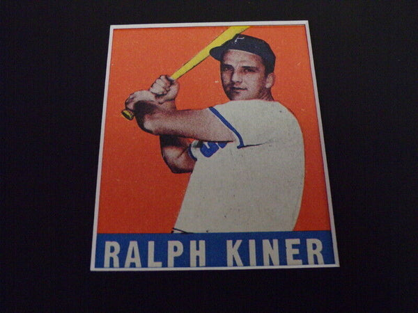 Ralph Kiner 12x18 Framed Photo + 1948 Leaf Reprint Card Display Pirates