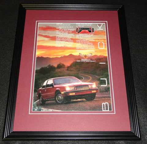 1985 Buick Somerset Framed 11x14 ORIGINAL Vintage Advertisement