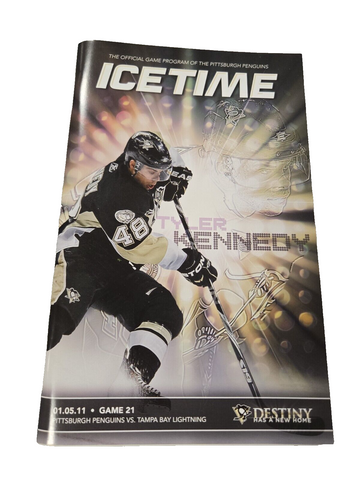 Jan 5 2011 Lightning @ Penguins Program Tyler Kennedy Chris Kunitz Hat Trick