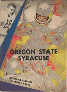 Oregon State vs Syracuse Football October 26 1963 ORIGINAL Program 