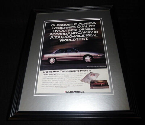 1992 Oldsmobile Achieva Framed 11x14 ORIGINAL Vintage Advertisement