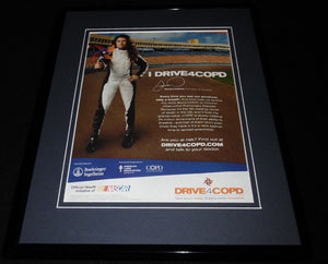 Danica Patrick Facsimile Signed Framed 2010 COPD Advertising Display