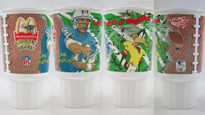 VINTAGE 1995 McDonald's / Coke Dan Marino Daffy Duck Large Plastic Cup 