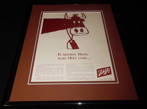 1964 Schlitz Beer Framed 11x14 ORIGINAL Advertisement