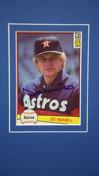 Joe Niekro Signed Framed 11x17 Photo Display w/ Phil Niekro Braves