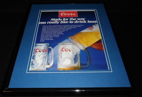 1983 Coors Beer Framed 11x14 ORIGINAL Advertisement