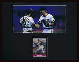 Doug Drabek Signed Framed 11x14 Photo Display Pirates w/ Mike Lavalliere