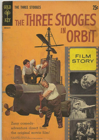 Three Stooges in Orbit ORIGINAL Vintage 1962 Movie Comics #211 Gold Key