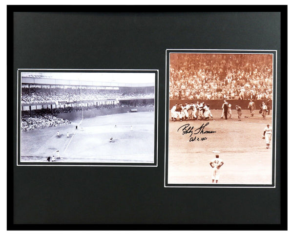 Bobby Thomson Signed Framed 16x20 Shot Heard the World Framed Photo Set