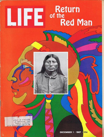 ORIGINAL Vintage Life Magazine December 1 1967 Return of the Red Man