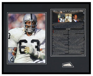 Gene Upshaw Signed Framed 16x20 Photo Display JSA Oakland Raiders NFLPA