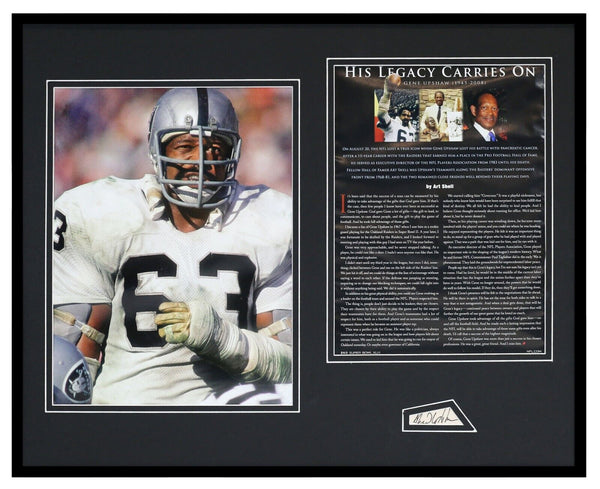 Gene Upshaw Signed Framed 16x20 Photo Display JSA Oakland Raiders NFLPA