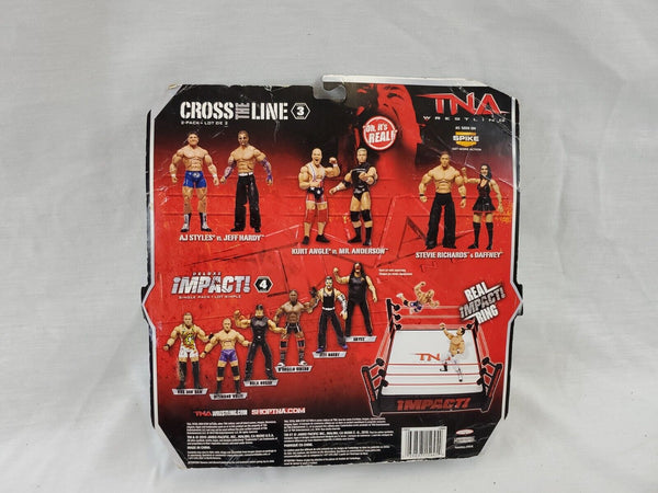 Kurt Angle & Mr. Anderson Dual Signed TNA Cross the Line Action Figure Set