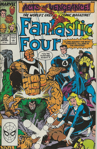 Fantastic Four #335 ORIGINAL Vintage 1989 Marvel Comics 