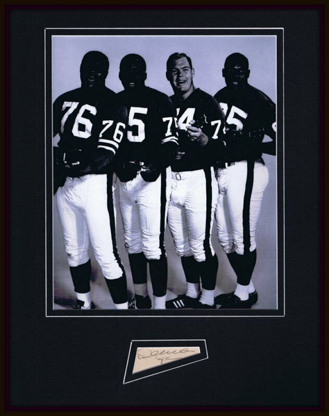 Deacon Jones Signed Framed 11x14 Photo Display JSA Rams Fearsome Foursome